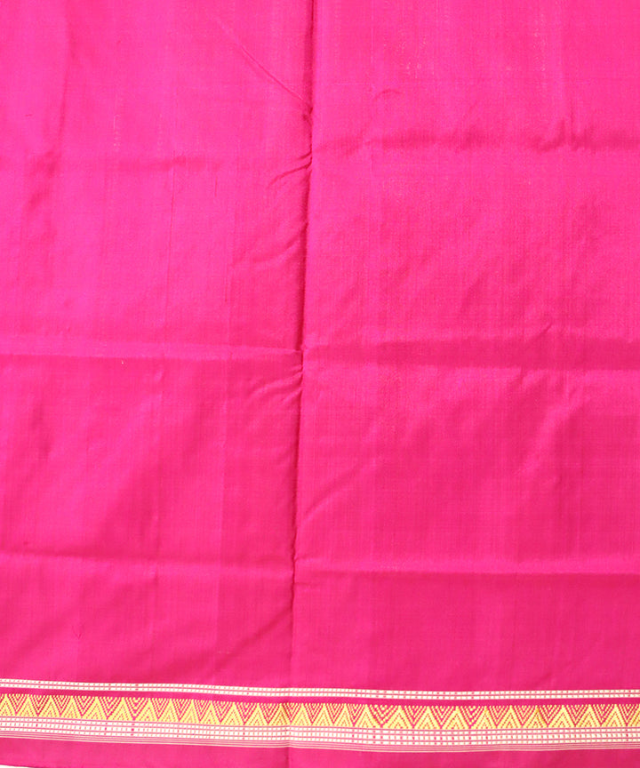 White flirt silk handloom bomkai saree
