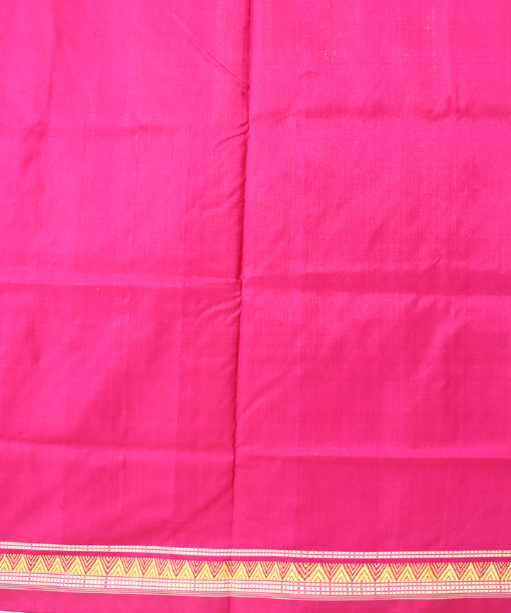 White flirt silk handloom bomkai saree