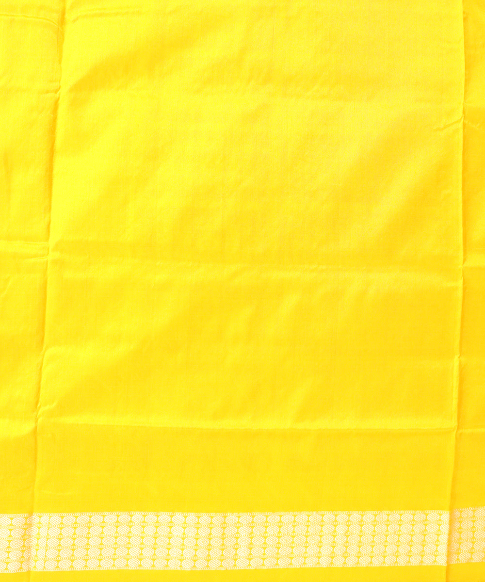 Fluorescent pink fluorescent orange silk handloom bomkai saree