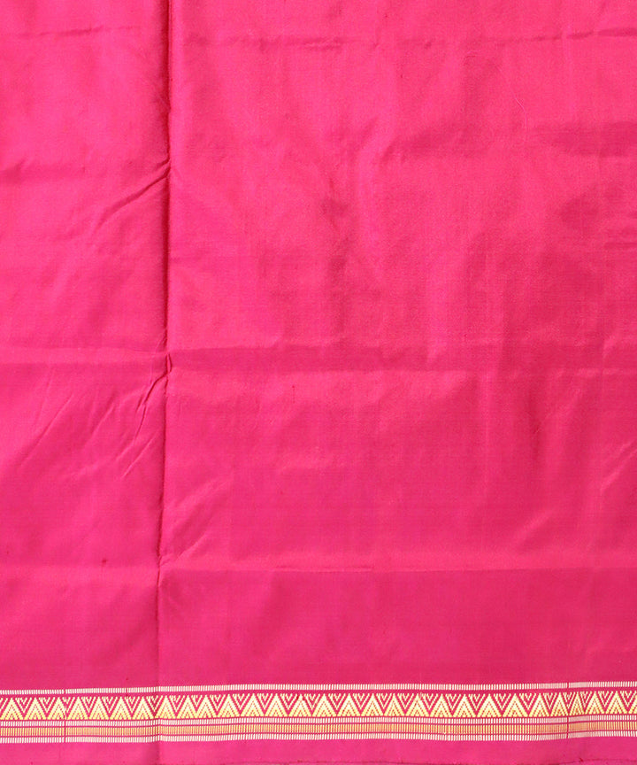 Cream purple silk handloom sambalpuri saree