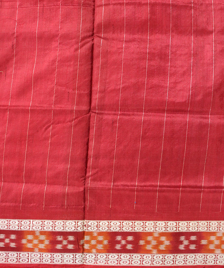 Electric indigo maroon silk handloom sambalpuri saree