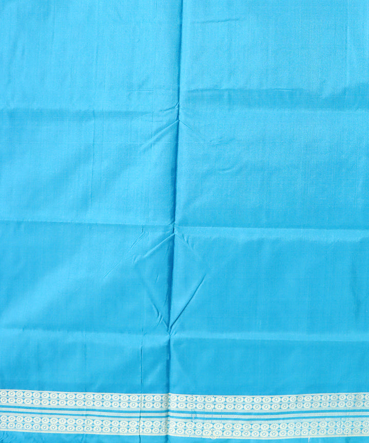 Dark magenta dodger blue silk handloom bomkai saree