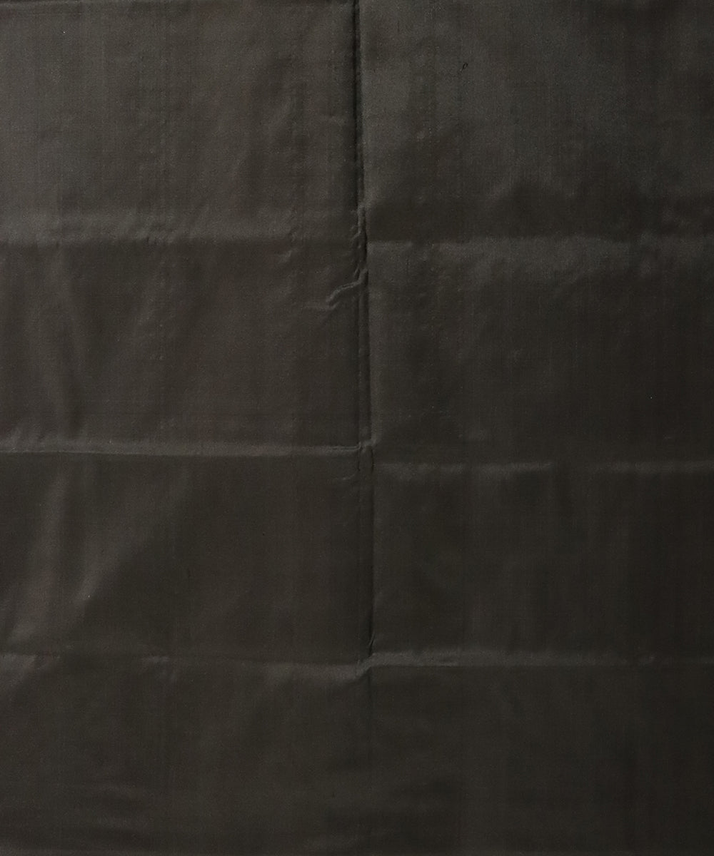 Dark raspberry black silk handloom bomkai saree