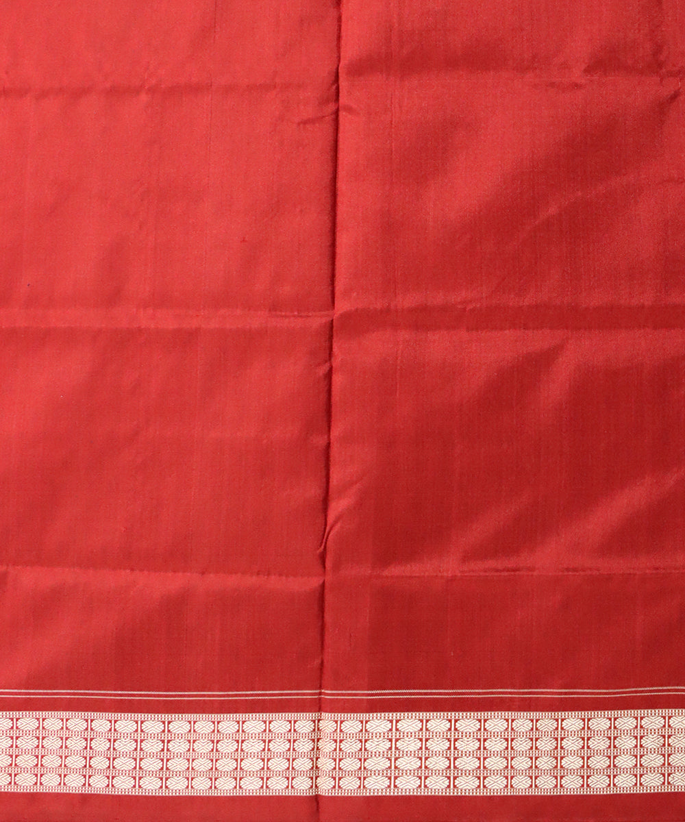 Black maroon silk handloom sambalpuri saree