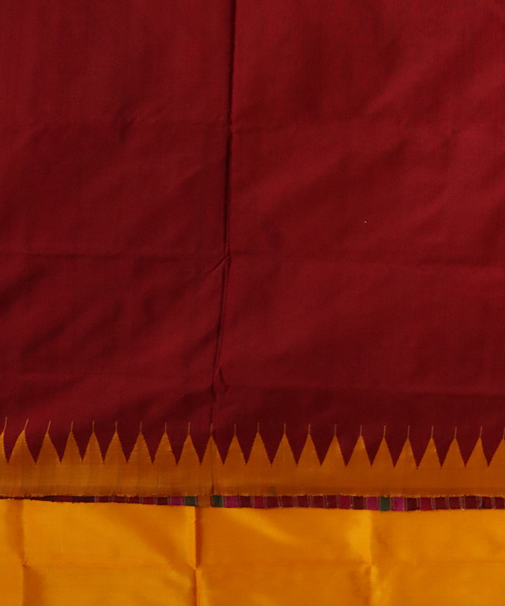 Chrome yellow multicolour silk handloom sambalpuri saree
