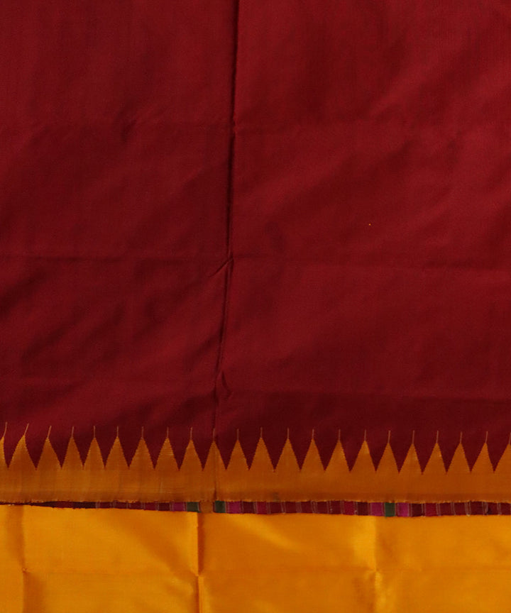 Chrome yellow multicolour silk handloom sambalpuri saree