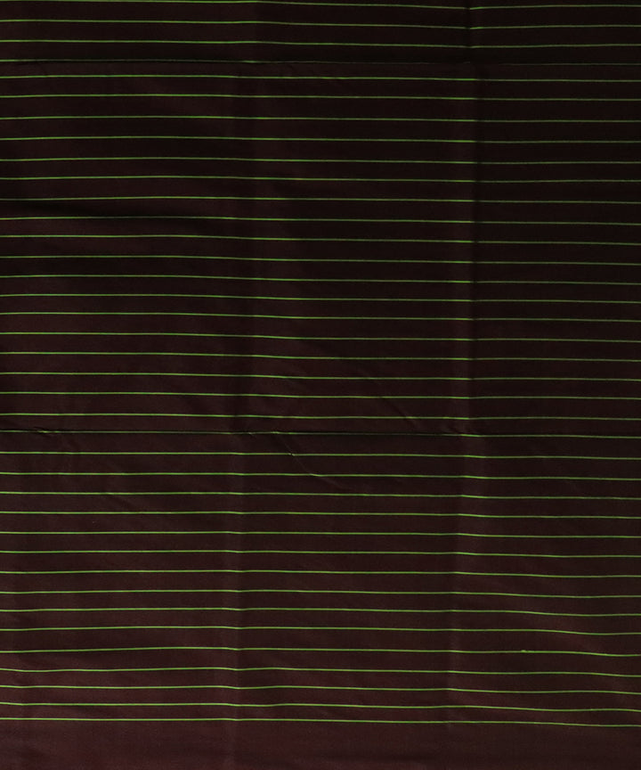 French lime black silk handloom bomkai saree