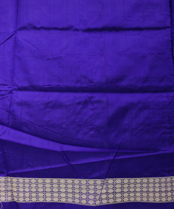Multicolor dark blue patli silk handloom sambalpuri saree