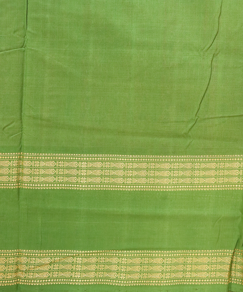 Red avocado cotton handloom sambalpuri saree
