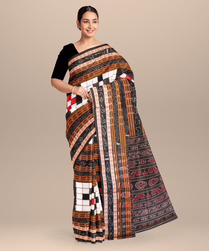 White black red cotton handloom bichitrapuri sambalpuri saree