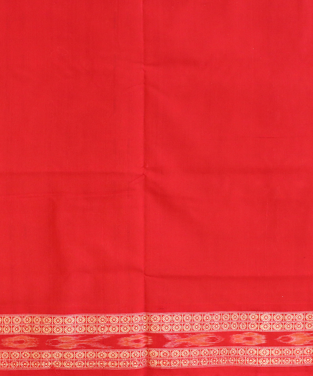 White green red cotton handloom sambalpuri saree