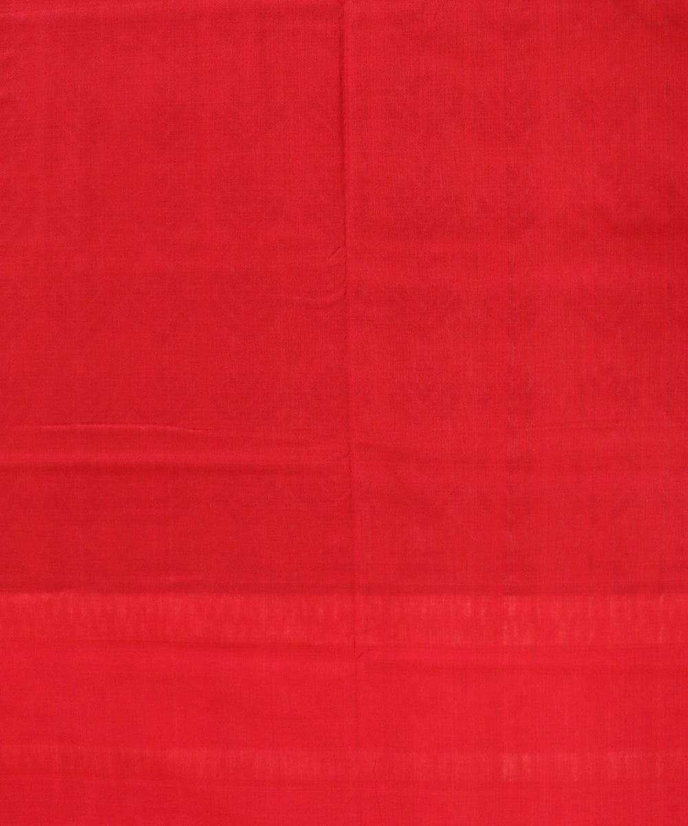 Ceil blue red cotton handloom sambalpuri saree