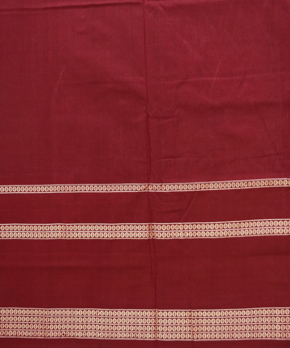 Cyber grape blue dark scarlet cotton handloom sambalpuri saree