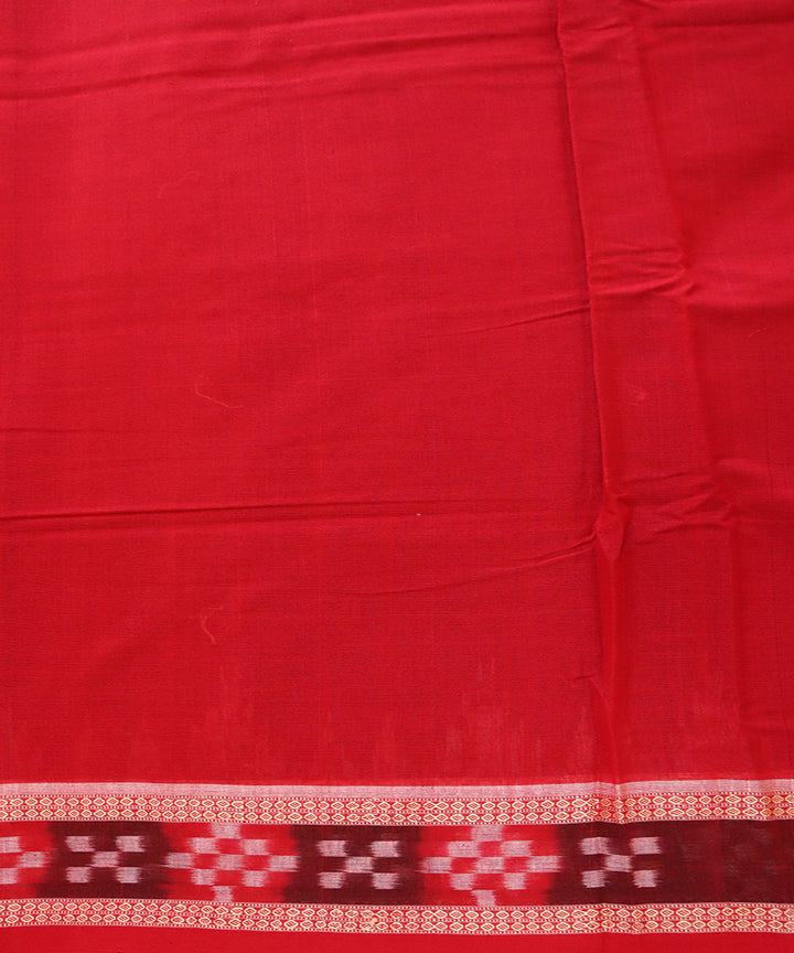 Catalina blue dark red cotton handloom bomkai saree