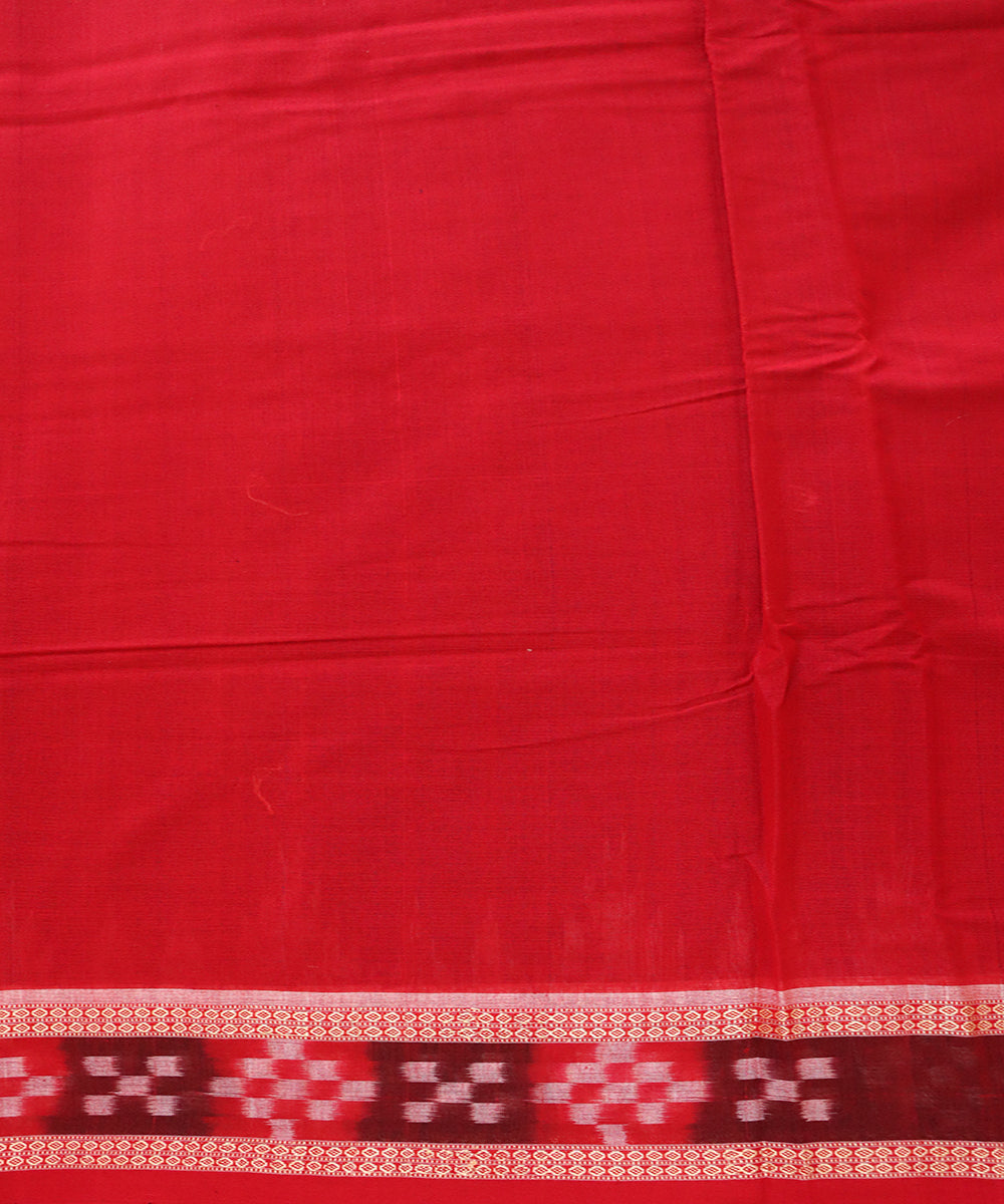 Catalina blue dark red cotton handloom bomkai saree