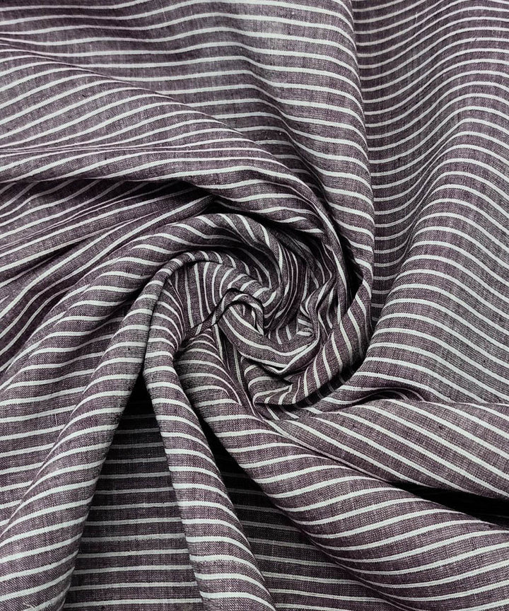 White lilac handwoven cotton khadi fabric