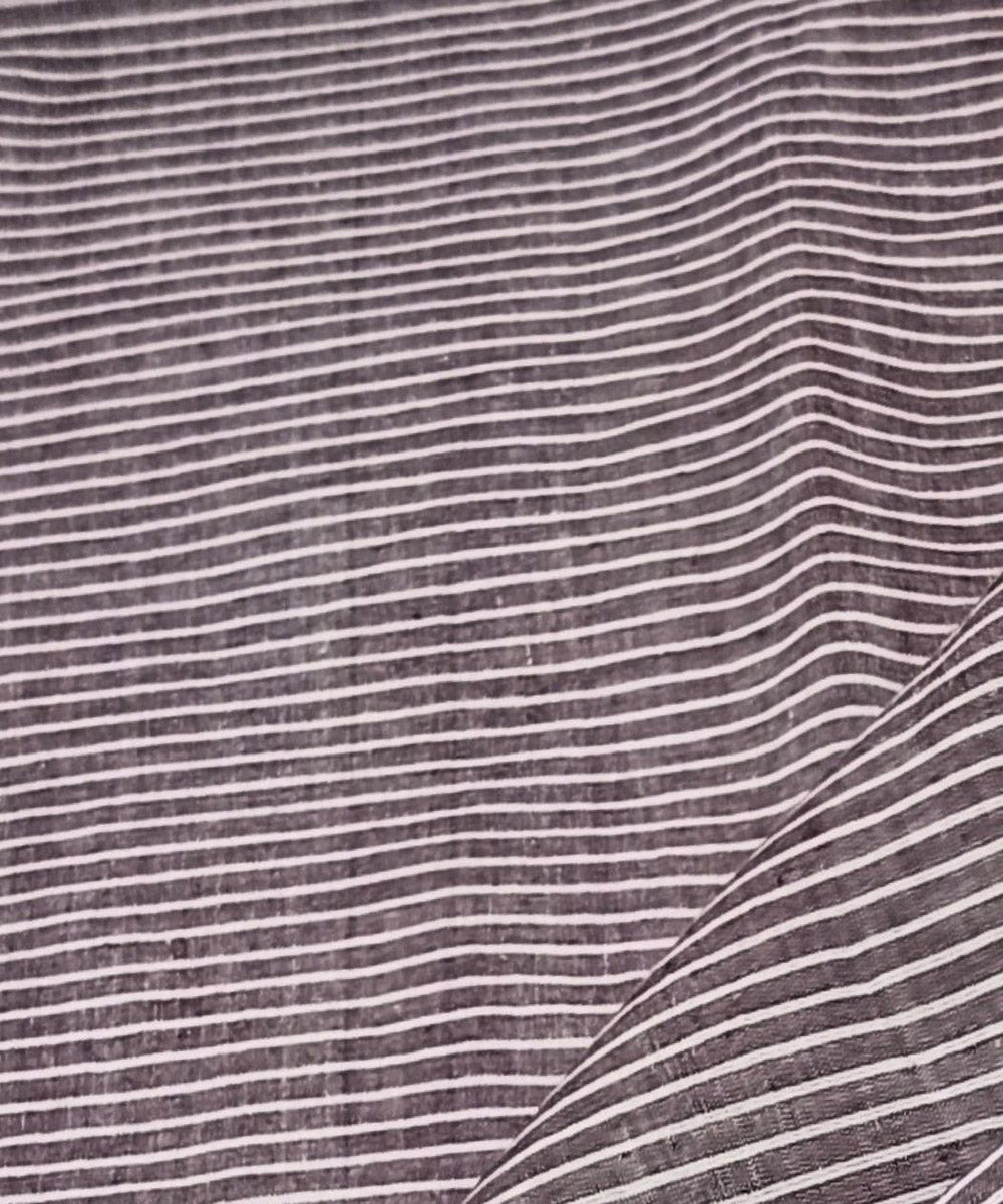 White lilac handwoven cotton khadi fabric