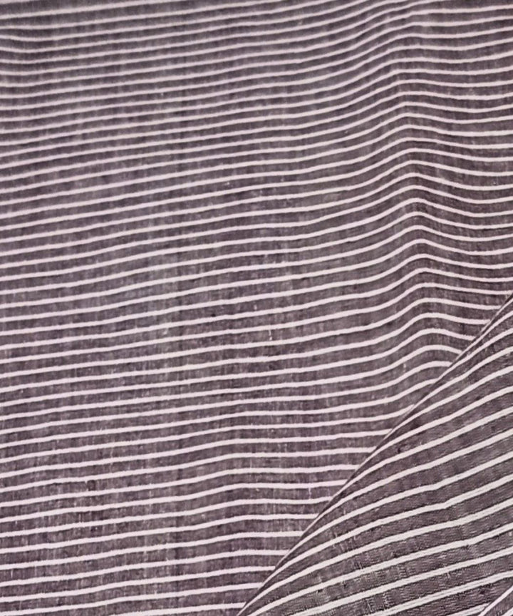 White lilac handwoven cotton khadi fabric