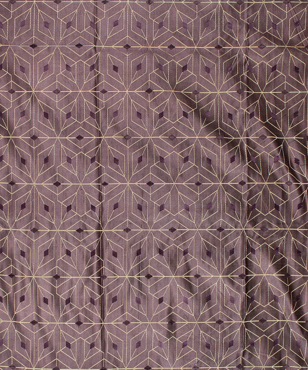 Maroon tanchoi silk banarasi fabric