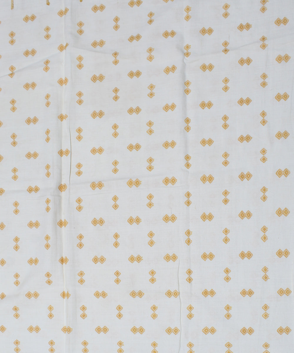 White extra weft wool bhuj fabric