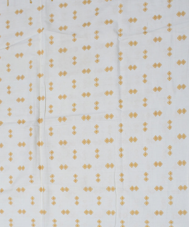 White extra weft wool bhuj fabric