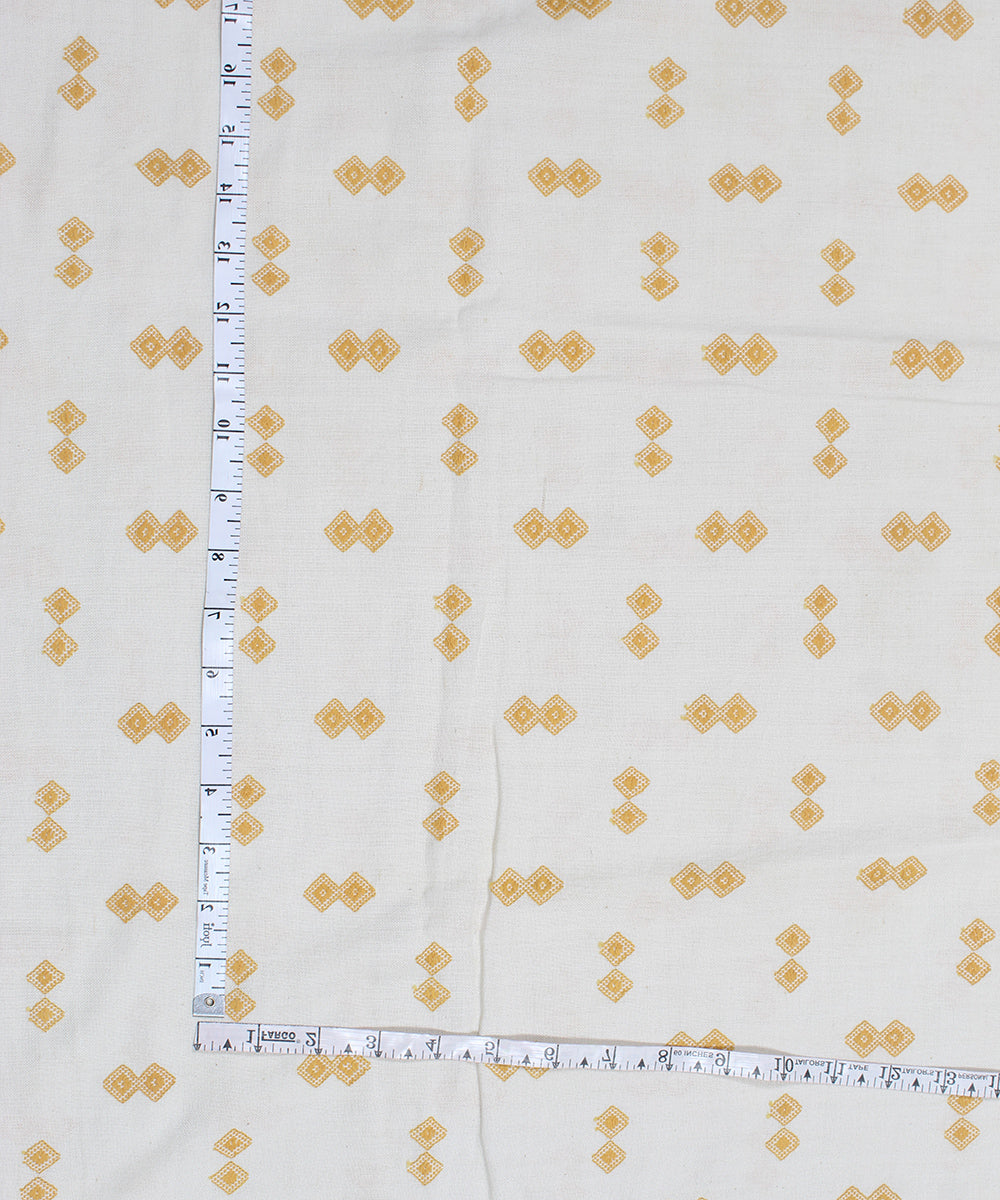 White extra weft wool bhuj fabric