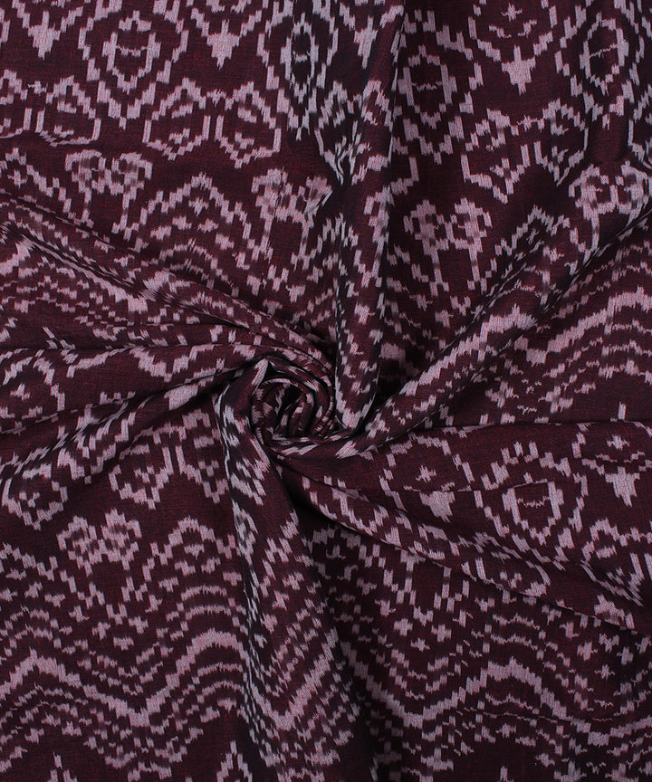 Maroon warp ikat cotton pochampally ikat fabric