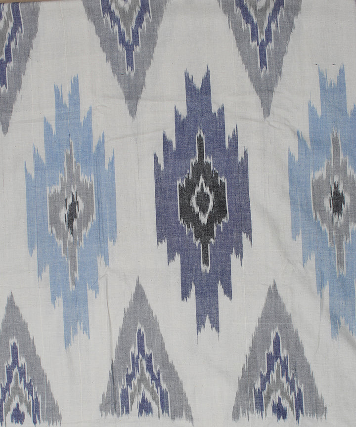 White weft ikat cotton pochampally ikat fabric