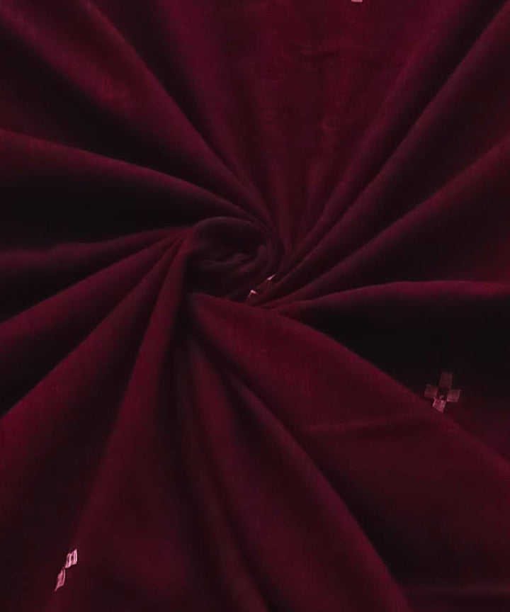 Brown yellow buti handwoven cotton jamdani fabric