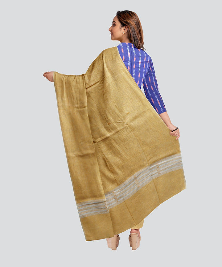 Cyan Green Yellow Handloom Cotton Nuapatna Dress Material