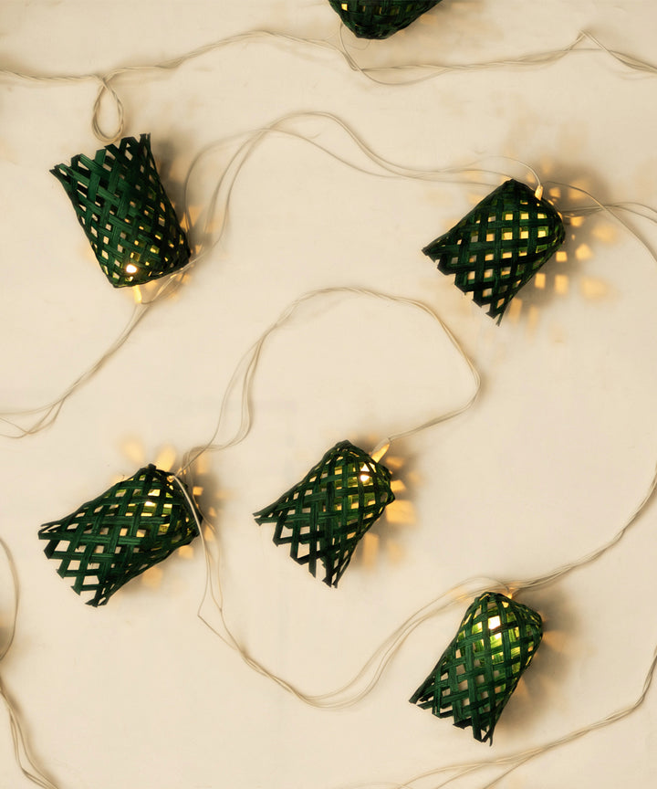 Dark green vine handcrafted bamboo string light