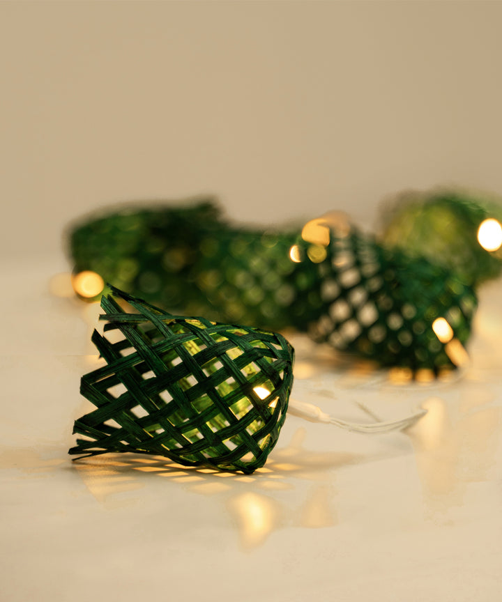 Dark green vine handcrafted bamboo string light