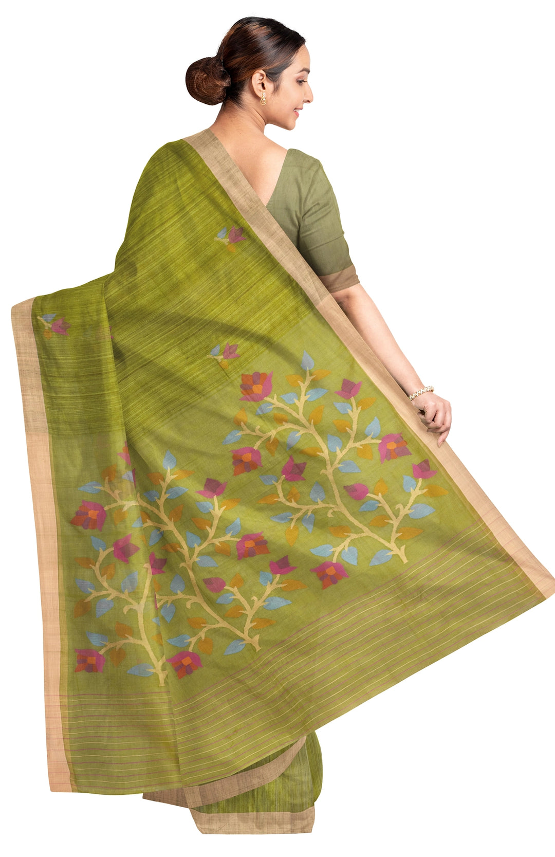 Matka Silk Jamdani Saree