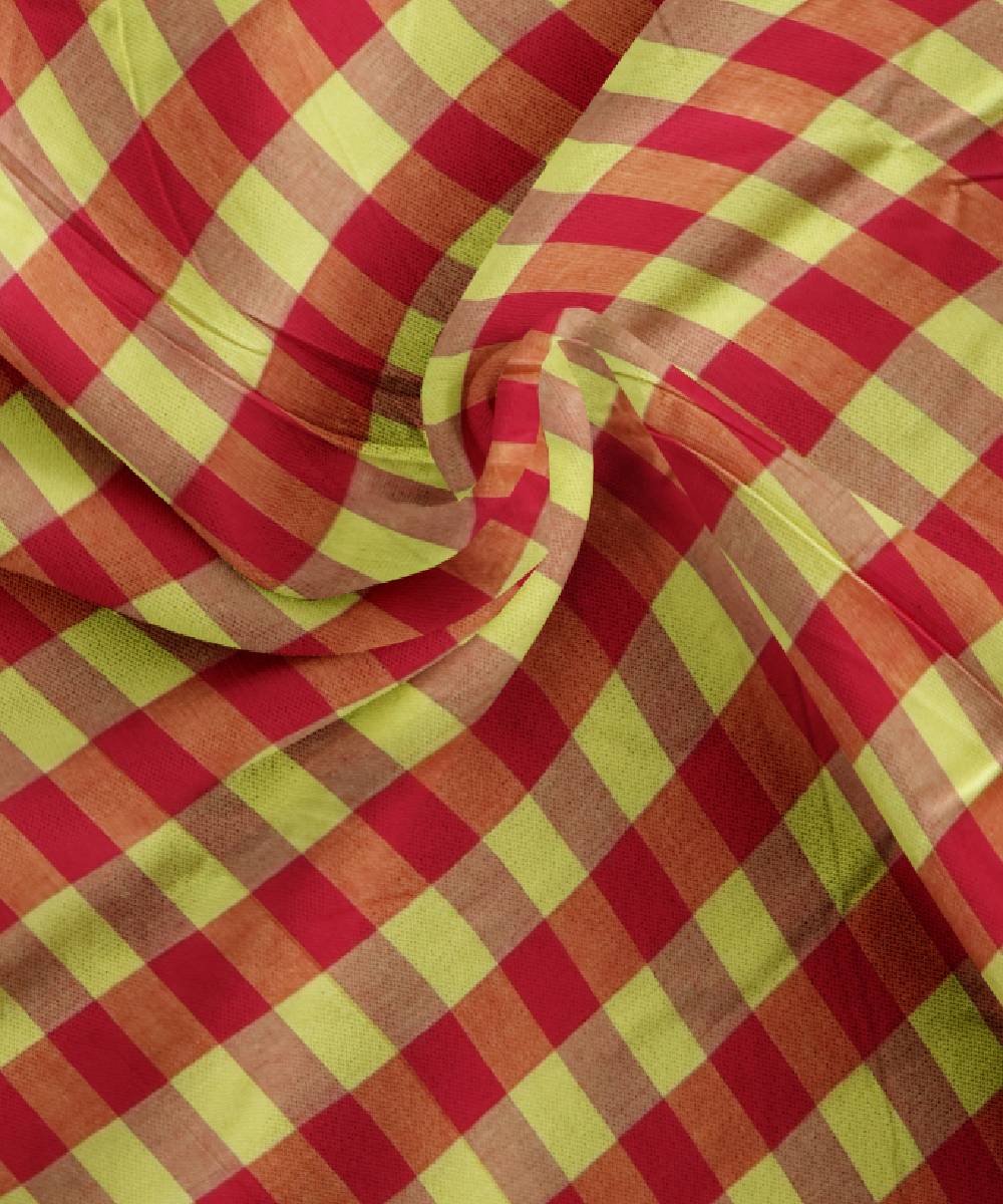 Cornel Yellow Red Handmade Cotton Bedsheet