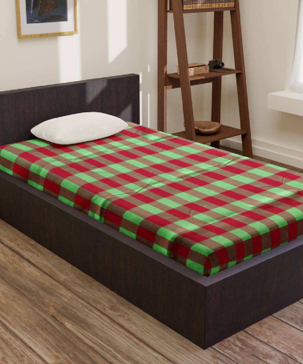 Dollar Bill Dark Red Handmade Cotton Bedsheet