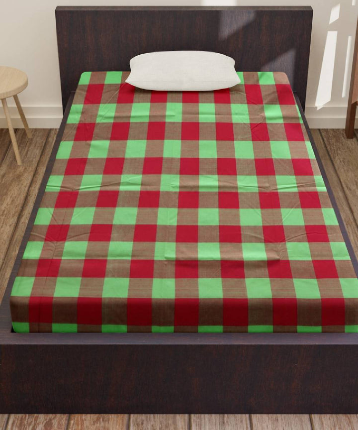 Dollar Bill Dark Red Handmade Cotton Bedsheet