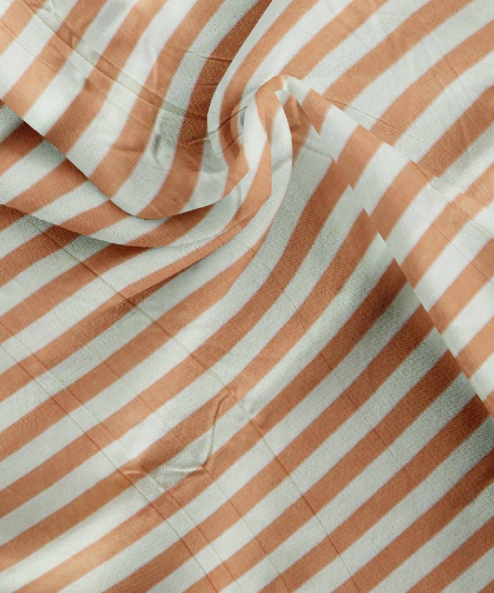 Carrot Orange Buff Handmade Cotton Bedsheet