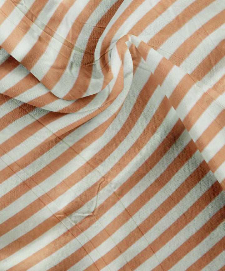 Carrot Orange Buff Handmade Cotton Bedsheet