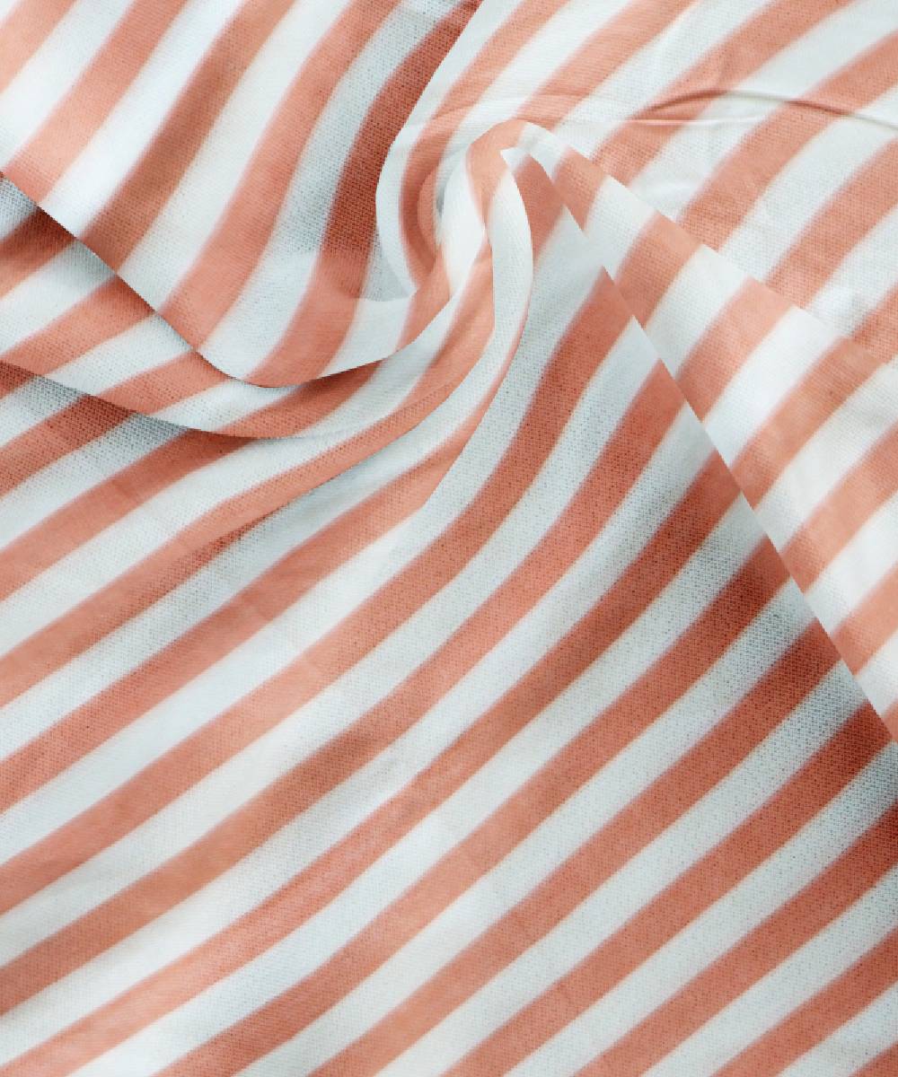 White Burnt Sienna Handmade Cotton Bedsheet