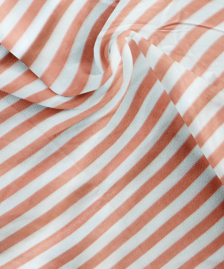 White Burnt Sienna Handmade Cotton Bedsheet