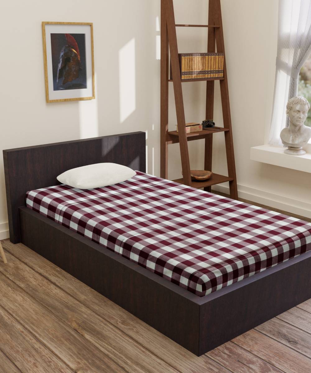 White Claret Handmade Cotton Bedsheet