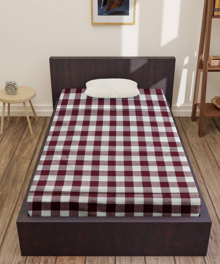 White Claret Handmade Cotton Bedsheet