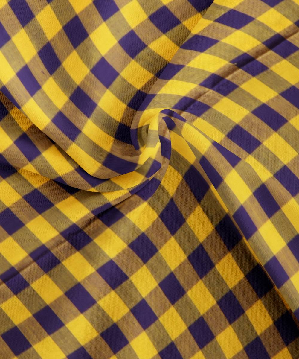 Chrome Yellow Violet Handmade Cotton Bedsheet