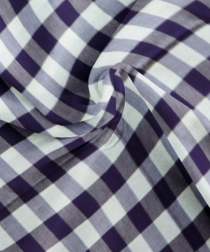 White Dark Blue Handmade Cotton Bedsheet
