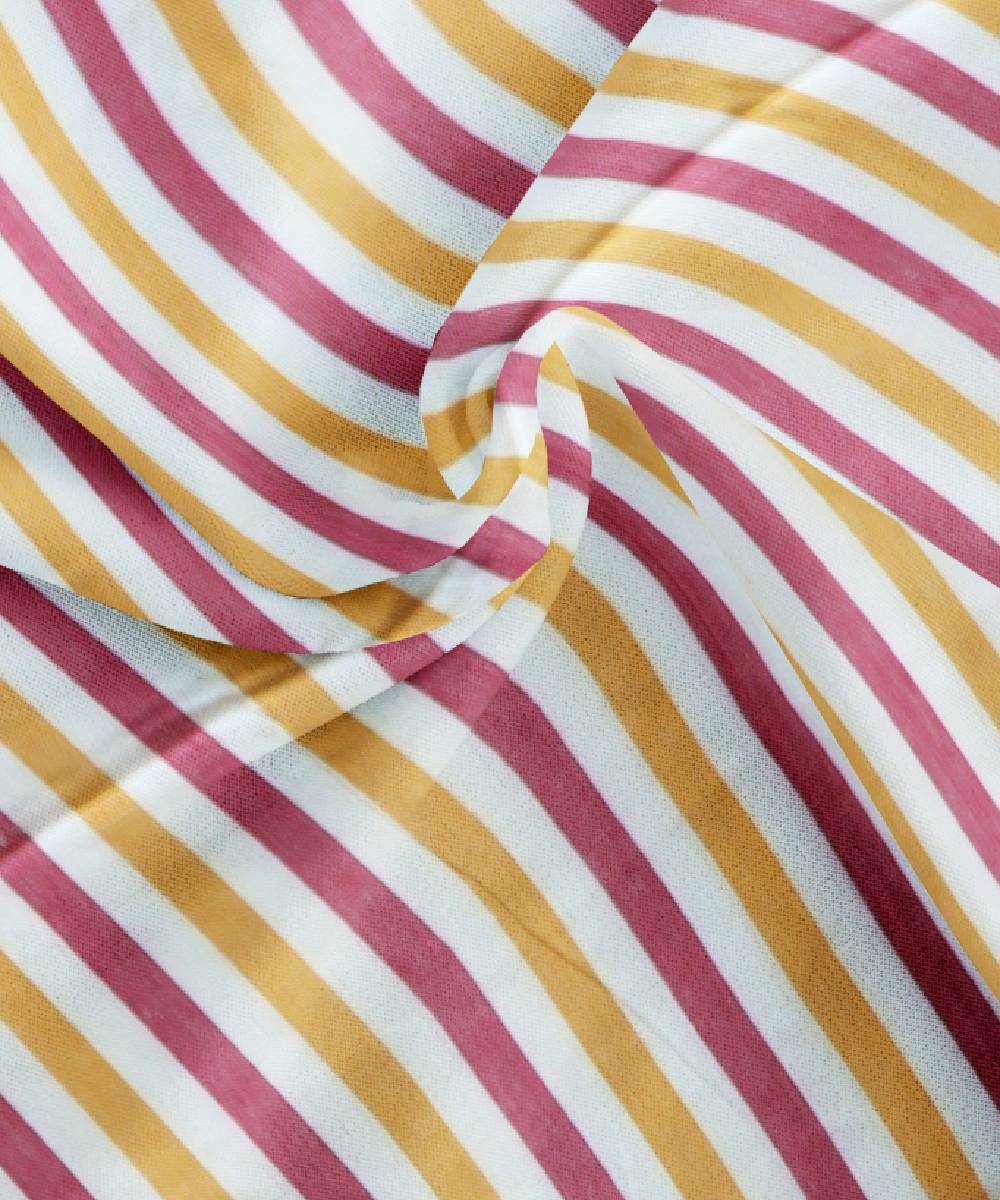 White Multi Colour Handmade Cotton Bedsheet