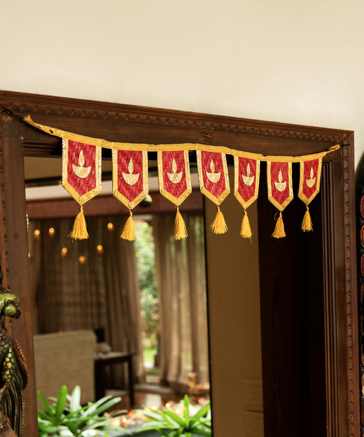 Diya handcrafted bamboo toran