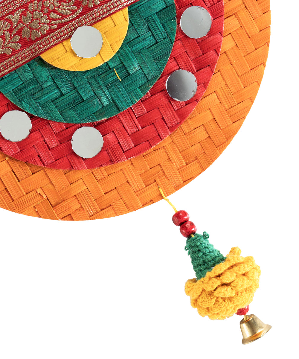 Satrangi marigold handcrafted bamboo toran
