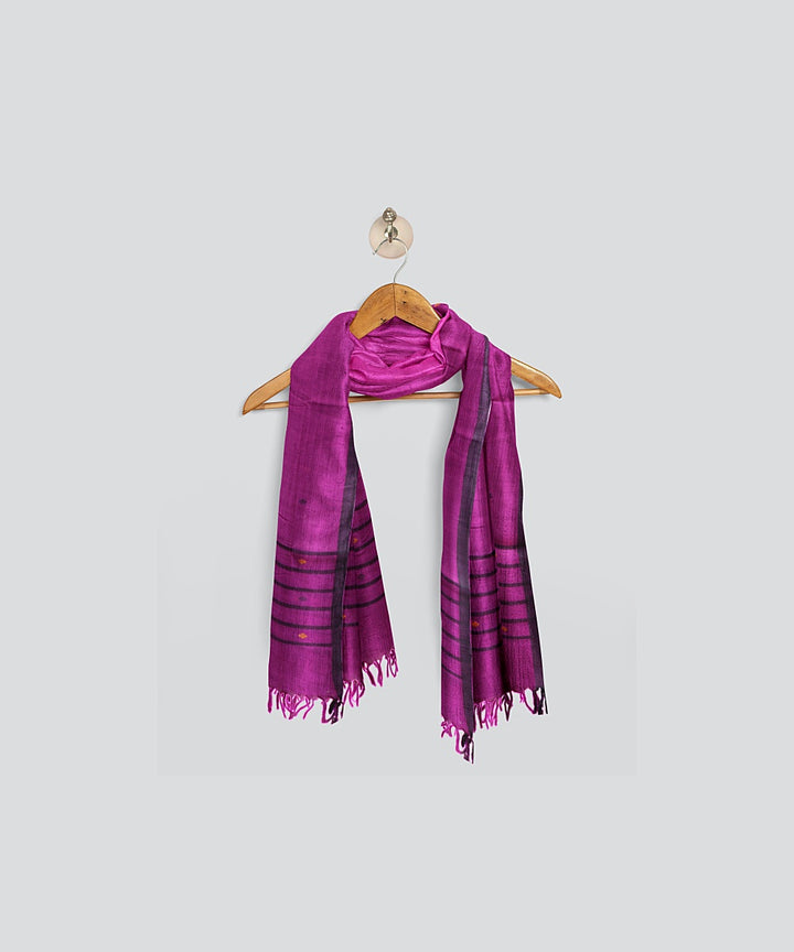 Purple Coffee Handloom Cotton Bomkai Dupatta