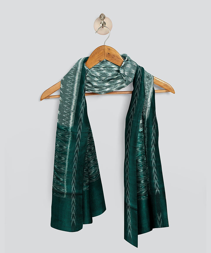 Cyan Blue Dark Green Handloom Cotton Sambalpuri Dupatta