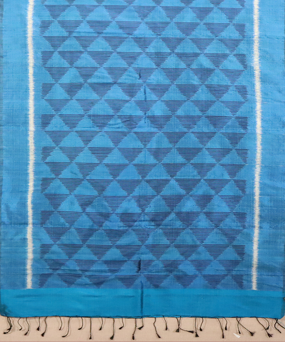Bright navy blue bright navy blue silk handloom sambalpuri stole